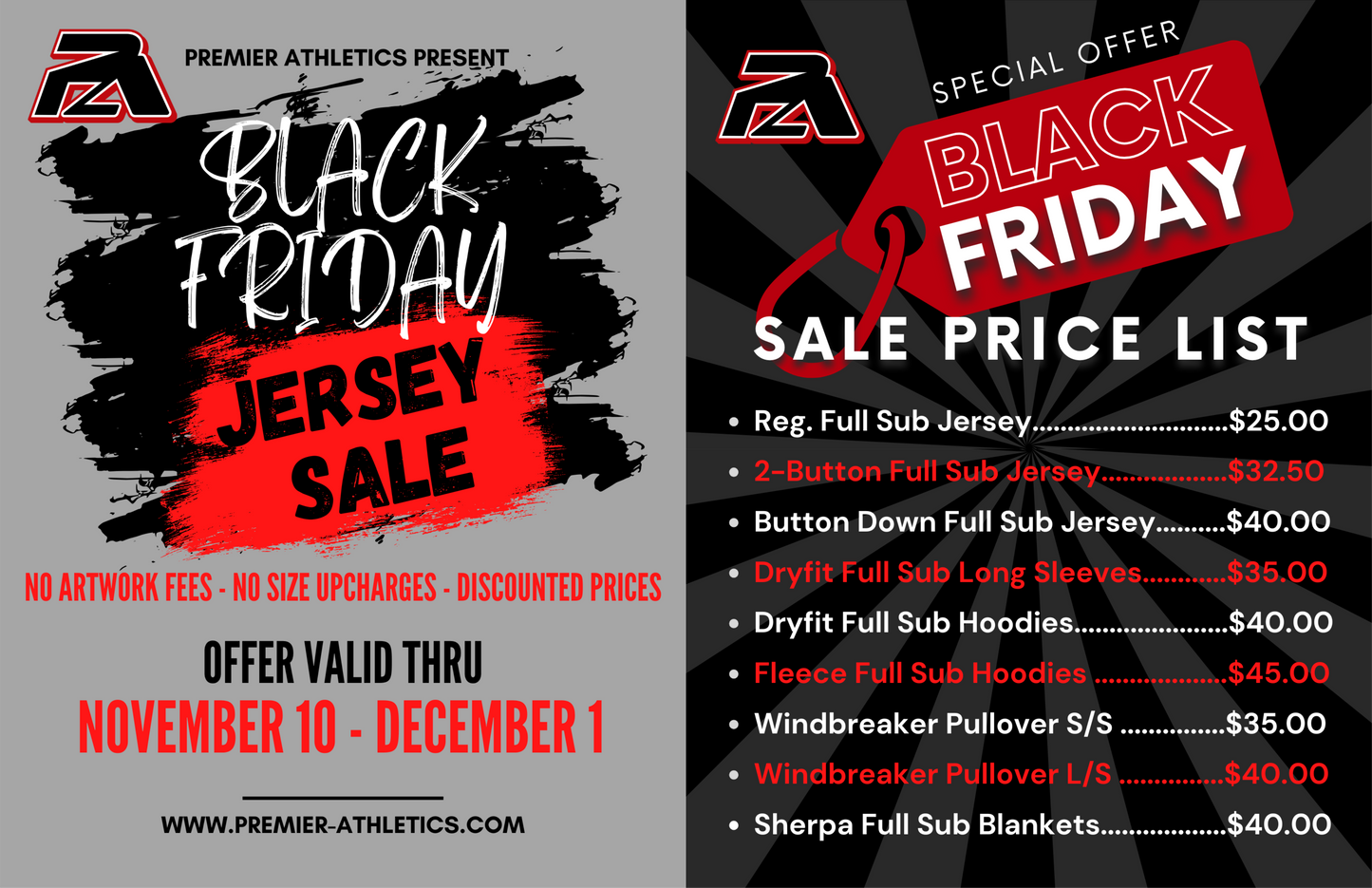 Black Friday Jersey Sale