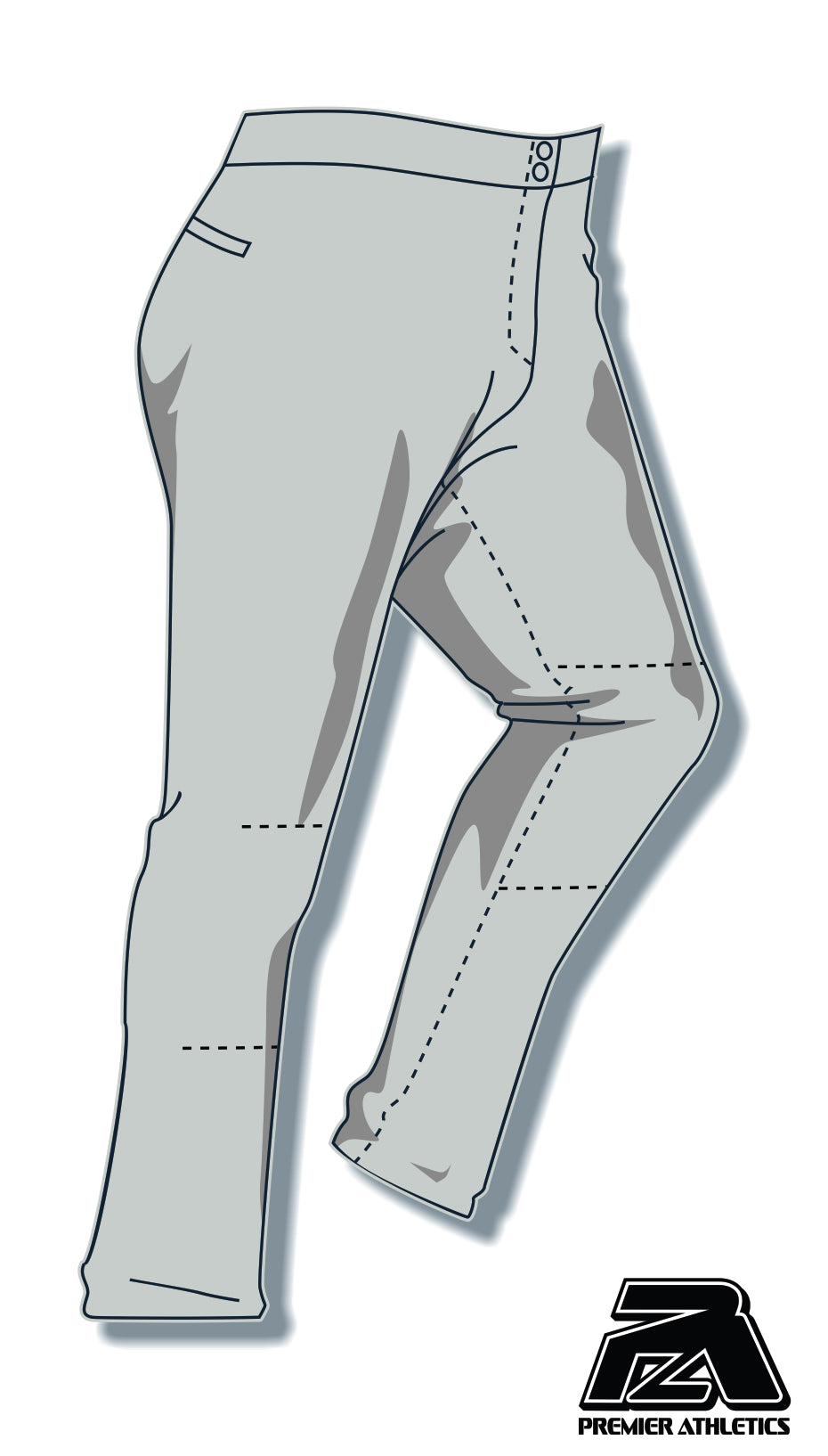 PA-4000 Women's Softball Pants - Grey