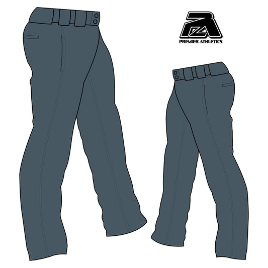 PA-1000 Men's Softball Pants - Charcoal