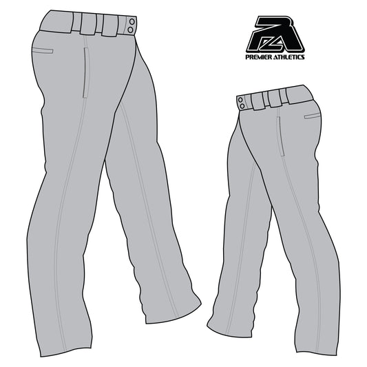 PA-1000 Men's Softball Pants - Grey