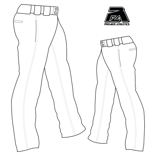 PA-1000 Men's Softball Pants - White