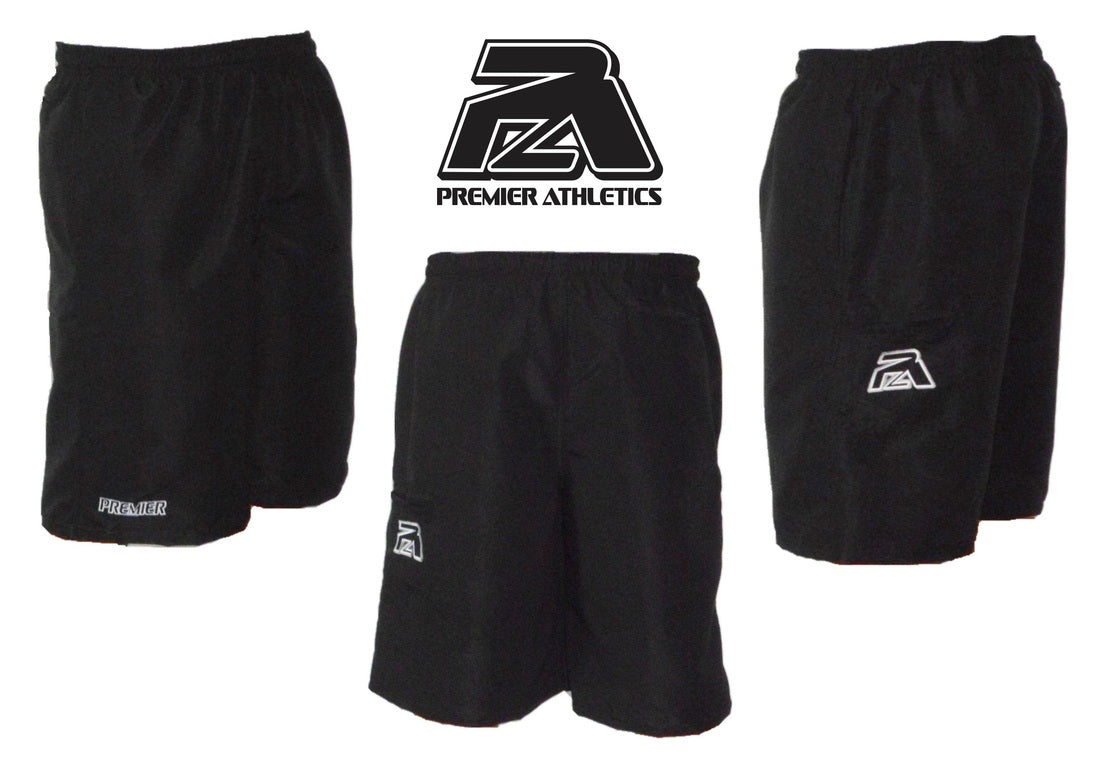 11" Black Microfiber Shorts
