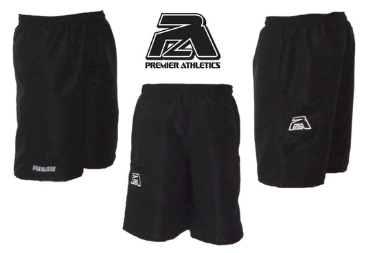 11" Black Microfiber Shorts