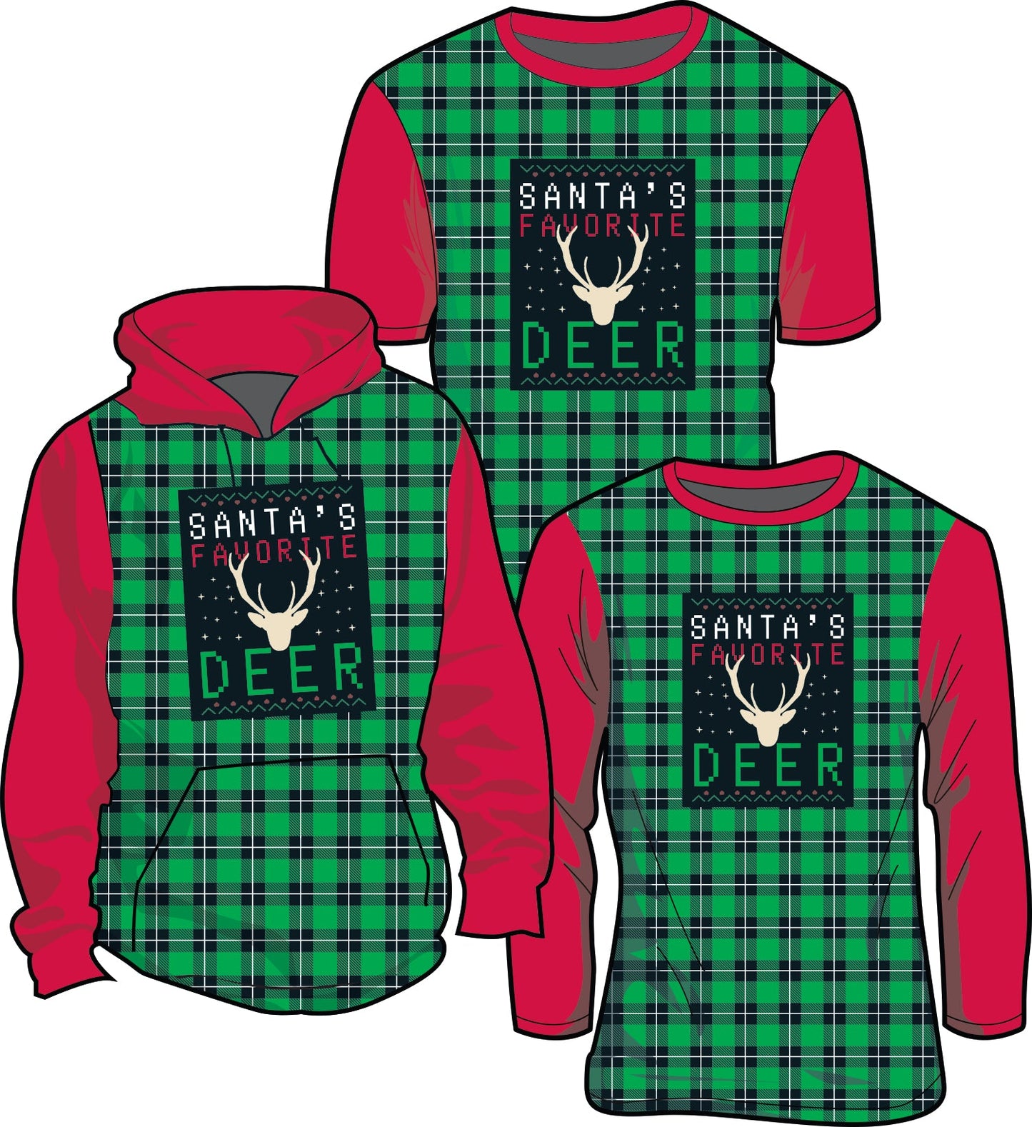 Holiday Plaid (Multiple Logos & Colors To Choose From)