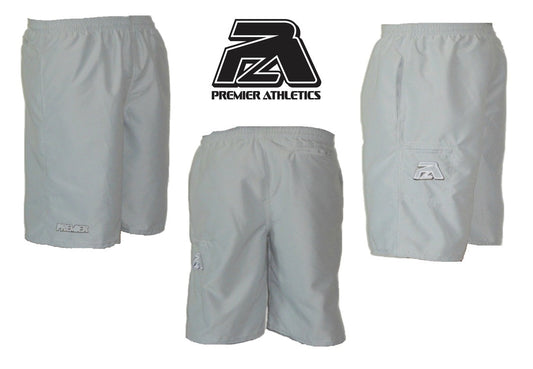 11" Grey Microfiber Shorts